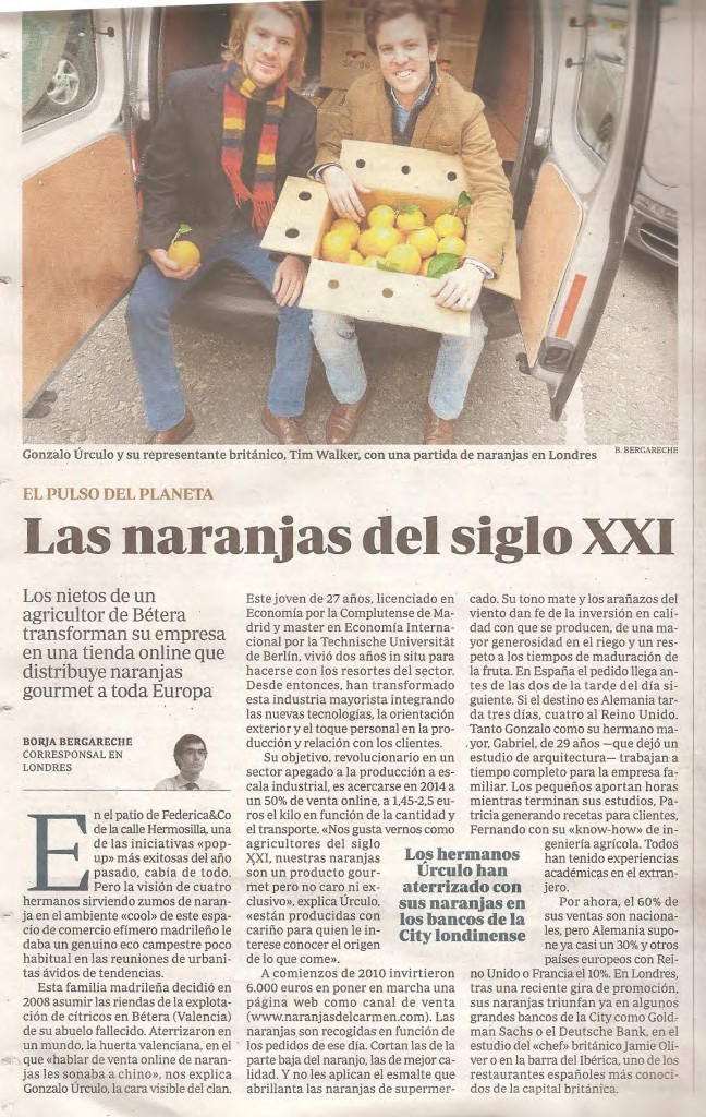 Naranjas del Carmen en el diario ABC