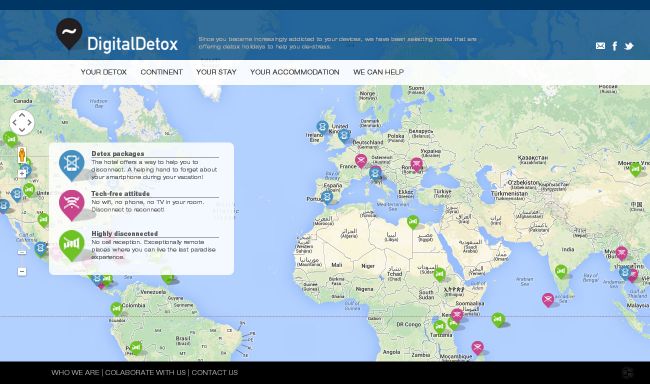 Mapa de hoteles del mundo