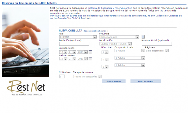 Aplicación de reservas de hoteles